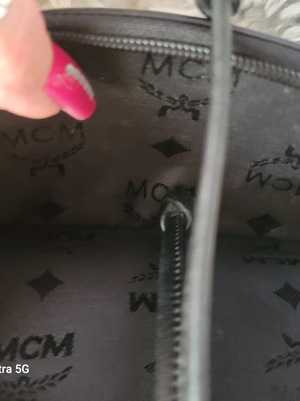 MCM Black Logo Jacquard Canvas Backpack - Black